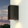 Image de Licht-Erlebnisse Applique murale extérieure en aluminium verre brun antique IP44 balcon jardin H:15,5 cm GU10 up down 2-flammes moderne AALBORG en occasion ou reconditionné