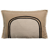 Image de Vivaraise - Coussin Décoratif Laly Bicolore Galet (lin-coton) - 40 X 65 Cm