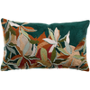 Image de Vivaraise - Coussin Brodé Alina En Coton 100 % - Pétrole - 30 X 50 Cm