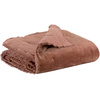 Image de Vivaraise - Plaid Uni Vivaraise Fara En Coton (housse) Et Polyester (garnissage) - Bois De Rose - 135 X 200 Cm