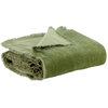 Image de Vivaraise - Édredon Uni Vivaraise Fara En Coton 100% - Olive - 85 X 200 Cm