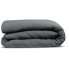 Image de Vivaraise - Housse De Couette Vivaraise Kala En Chanvre 100% - Carbone - 260 X 240 Cm