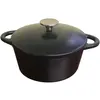 Image de Casserole en fonte - BAUMALU - 336407 - Ronde, diamètre 26 cm - Noir mat