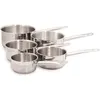 Image de Set de casseroles - Pour tous les feux y compris l'induction - Baumalu - Acier inoxydable - 5 pièces, 12 à 20 cm - Acier inoxydable - Gris
