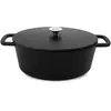 Image de Cocotte En Fonte D'Aluminium Noire Diam.20cm + Couvercle