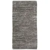 Image de Thedecofactory - Skin - Tapis Salon En Cuir Tressé Taupe 60x120
