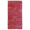Image de Thedecofactory - Skin - Tapis Salon En Cuir Tressé Burgundy 60x120