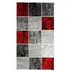 Image de Thedecofactory - Metro - Tapis Extérieur Intérieur À Motifs Cubes Rouge 80x150