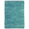 Image de Thedecofactory - Skin - Tapis Salon En Cuir Tressé Bleu Clair 120x170