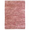 Image de Thedecofactory - Skin - Tapis Salon En Cuir Tressé Rose Poudré 120x170