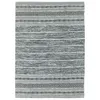 Image de Thedecofactory - Terra Cotton Bande Externe - Tapis Salon 100% Coton Blanc-noir 120x170