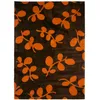 Image de Thedecofactory - Twin - Tapis Salon À Motifs Petites Feuilles Orange 120x170