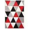 Image de Thedecofactory - Tao Scandi - Tapis Extérieur Intérieur À Motifs Triangles Rouge 150x220