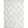 Image de Thedecofactory - Berbere Losange - Tapis Salon Berbère En Coton Motifs Losanges Écru Naturel 160x230