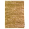 Image de Thedecofactory - Skin - Tapis Salon En Cuir Tressé Jaune 160x230