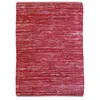 Image de Thedecofactory - Skin - Tapis Salon En Cuir Tressé Burgundy 160x230