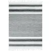 Image de Terra Cotton Lignes - Tapis 100% Coton Lignes Noir-gris-blanc 160x230