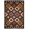 Image de Thedecofactory - Rituel - Tapis Salon En Laine À Motifs Aztèques Marron 160x230
