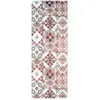 Image de Thedecofactory - Azulejos Vinyle - Tapis De Cuisine Carreaux De Ciment Rouge 45x120