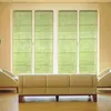 Image de Thedecofactory - Tribu - Store Voilage En Jute Et Coton Vert Mousse 60x200
