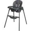 Image de Bebeconfort Meely Plus, Chaise haute 2 en 1 pour bébé, 6 mois - 3 ans, Repose-pieds et plateau réglables, Dossier réglable, Tinted Graphite