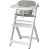 Image de Bebeconfort Timba + coussin d'assise, Chaise haute évolutive, 6 mois-10 ans, Plateau amovible, Assise/repose-pieds réglable, Blanc + Gris clair