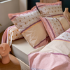 Image de Taie De Traversin Coton Ethnique Rose 86x200 Cm