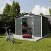 Image de Trigano - Abri De Jardin Métal Anthracite 4,83 M² + Kit D'Ancrage