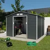 Image de Trigano - Abri De Jardin Métal Anthracite 6,5 M² + Kit D'Ancrage