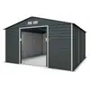 Image de Trigano - Abri De Jardin Métal Anthracite 12,27 M² + Kit D'Ancrage