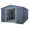 Image de Yardmaster - Abri De Jardin 303x396 Cm 12 M² En Métal Gris Foncé