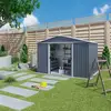 Image de Yardmaster - Abri De Jardin 303x237 Cm 7,18 M² En Métal Gris Foncé