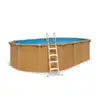 Image de Piscine Hors Sol Acier Ovale 7,30 X 3,65 X 1,32 M Aspect Bois Osmose