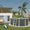 Image de M&s - Piscine Hors Sol Acier Ronde Ø 3,65 X 1,32 M Anthracite Osmose