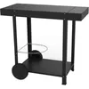 Image de Eno - Chariot Métal Acier Thermolaqué Noir Avec Deux Tablettes