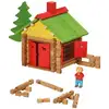 Image de Jeu de construction en bois JEUJURA Chalet 95 pièces dès 5 ans 14 x 28 x 14 cm Jaune - Neuf