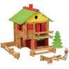 Image de JEUJURA Mon Chalet en Bois - Jeu de construction en bois 225 pièces - Dès 5 ans - Marron - Neuf