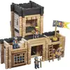 Image de Jeu de construction JEUJURA Château fort et Catapulte 8028 270 pièces bois pont levis prison chemin de guet beige - Neuf