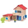Image de Jeujura Jeu de construction en bois 140 pièces Little House