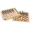 Image de Coffret de Jeux d'Échecs et de Dames en Bois Made in France - Neuf