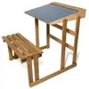 Image de Les Tendances - Jeujura Bureau D'Ecolier En Bois - Teinté Chene Hauteur 60 Cms
