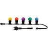 Image de Guirlande Guinguette Led 10m, 10 Ampoules Multicouleurs Remplaçables B22, 150w, 300 Lumens, Ip65, Connectable Tibelec