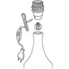 Image de Kit Adaptateur Bouteille Blanc Équipé E14- Tibelec