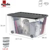Image de Sundis Lot De 3 Bacs Sundis Polypropylene Transparent L.38 X H.31 Cm, 50 L