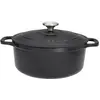 Image de Cocotte Fonte Ronde 26cm Noire Rétention Thermique Exceptionnelle - Chasseur
