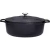 Image de Cocotte Fonte Ovale 27cm Noire Rétention Chaleur Exceptionnelle - Chasseur