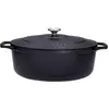 Image de Cocotte En Fonte Ovale 29 Cm Noire - Sublime - Chasseur