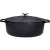 Image de Cocotte Ovale Chasseur 31cm Noire Fonte émaillée, Rétention Chaleur Supérieure - Chasseur