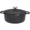 Image de Cocotte Chasseur Ronde 32 Cm Noire Rétention Thermique Exceptionnelle, Cuisson Homogène - Chasseur
