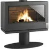 Image de Poêle à bois ELTON 12 kW - Rdt: 75% - Bâches 80 cm - 100% fonte - Anthracite